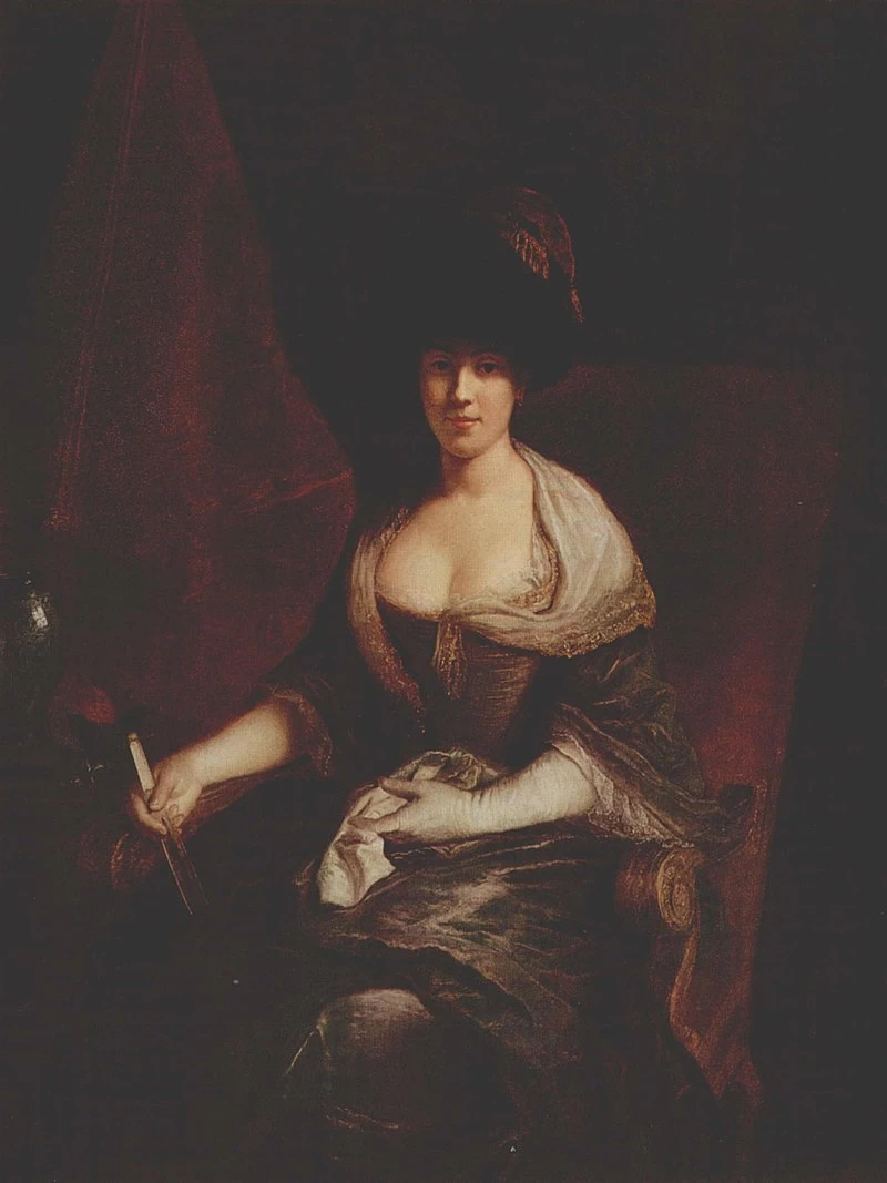 Ritratto di Maria Susanne Dinglinger, etichetta nata Gutermann